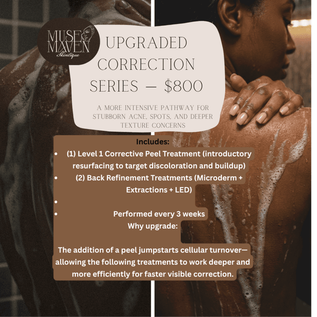 3 BACK CORRECTION SERIES at MUSE MAVEN SKINTIQUE AND WELLNESS in Atlanta, GA