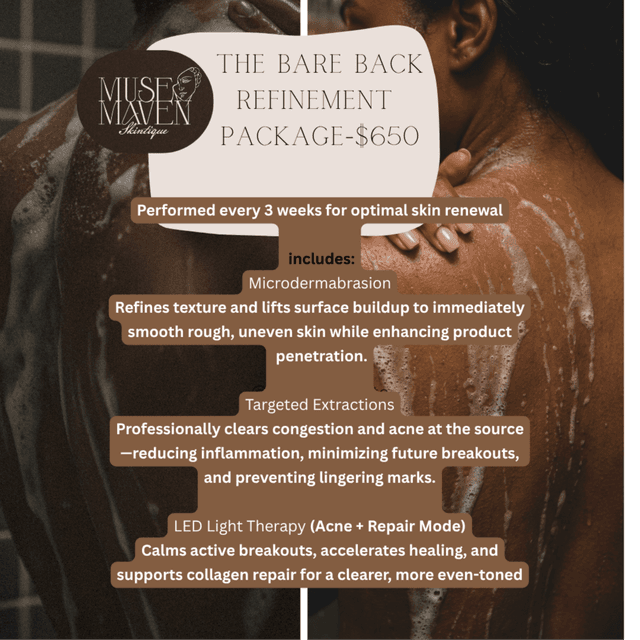 3 BACK REFINEMENT TREATMENTS at MUSE MAVEN SKINTIQUE AND WELLNESS in Atlanta, GA